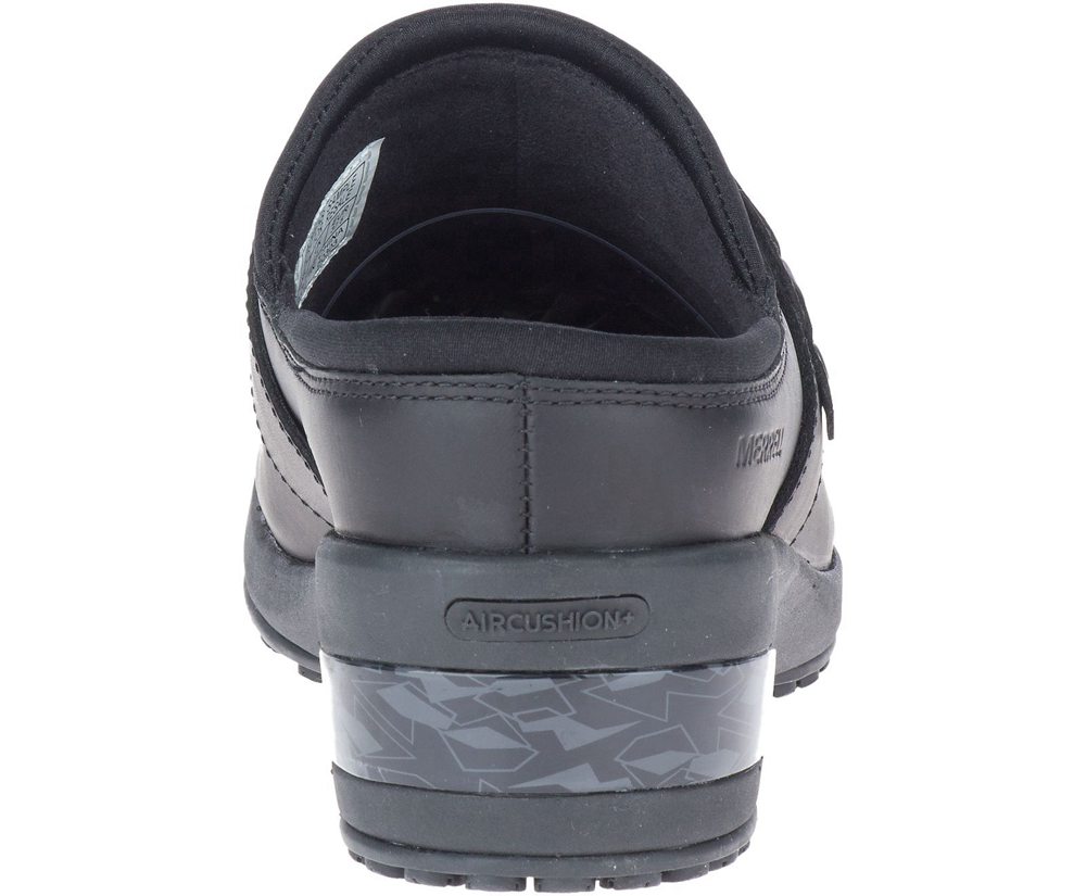 Merrell Slip Ons Damskie Czarne - Valetta Pro Slide Work - 190523-LOI